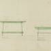 Design for a bench and table, for the schoolroom, Gladsmuir, Kilmacolm